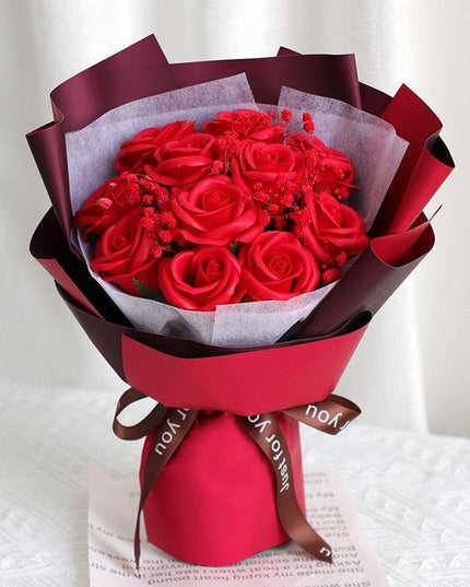 Eternal Blossom Soap Rose Bouquet - A Luxurious Symbol of Enduring Love