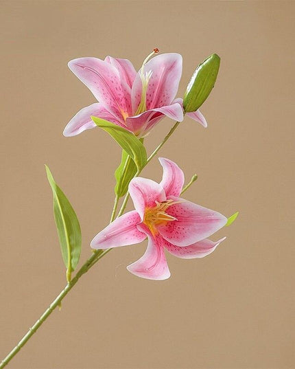 Opulent Double Lily Silk Floral Display