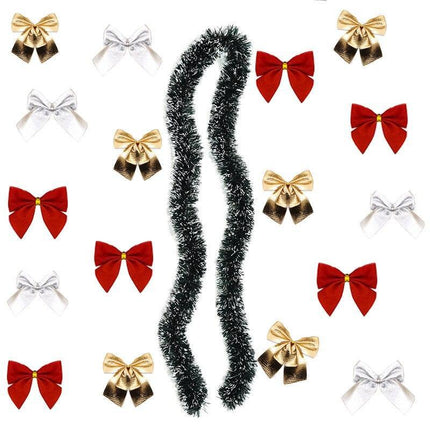 Twinkling PVC Holiday Garland - Enchanting Christmas Decoration