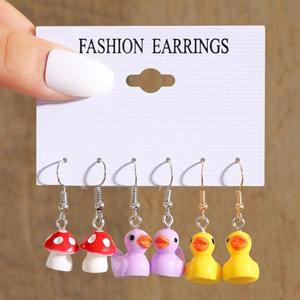 Playful Creatures Earring Set - A Fun Twist for Your Style