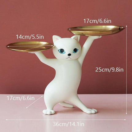 Charming Cat Tray Figurines for Fun and Functional Organization