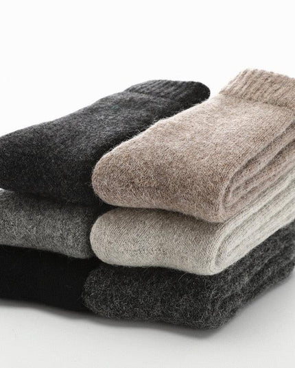Elegant Men's Winter Wool-Rabbit Socks - Cozy Warmth and Style