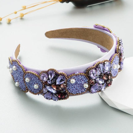 Lavish Purple Glam Headband - Stylish Hair Accessory for Women