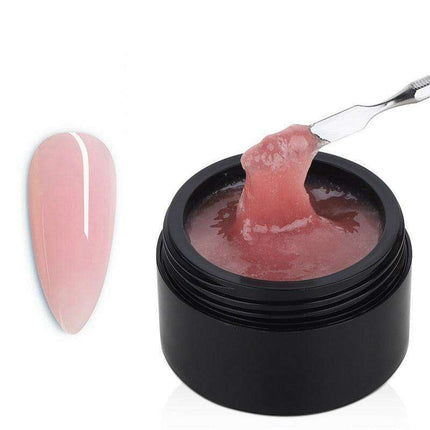 At-Home Salon Nail Extension Kit – Milky White UV Builder Gel for Professional Results