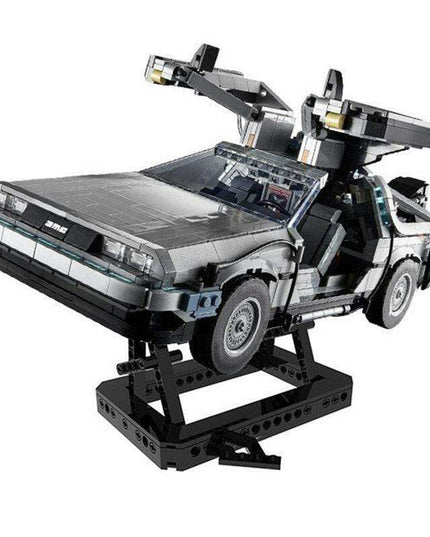 Deluxe Back to the Future Time Machine Building Block Set - Limited Edition for Ages 12+