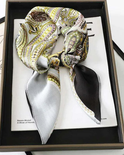 Elegant Leopard Print Silk Scarf - Premium Women's Fashion Accessory