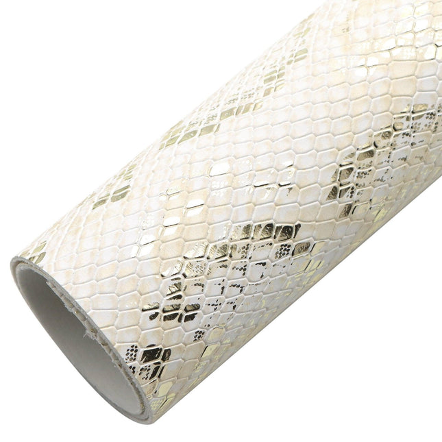 Elegant Pearl Striped Synthetic Leather Sheet: Enhance Your Creative Endeavors