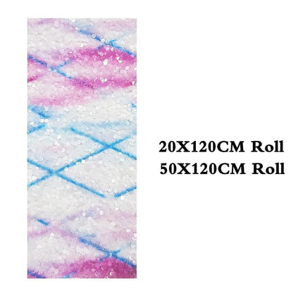 Glittering Rhombic Faux Leather Craft Roll - Ideal for Stylish Hair Accessories and Festive Creations