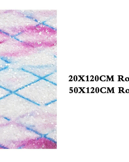 Glittering Rhombic Faux Leather Craft Roll - Ideal for Stylish Hair Accessories and Festive Creations