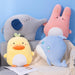 Cozy 45cm Soft Animal Cartoon Pillow Set - Whale, Elephant, and Little Yellow Duck Plushies for Kids' Room Decoration and Birthday Surprise