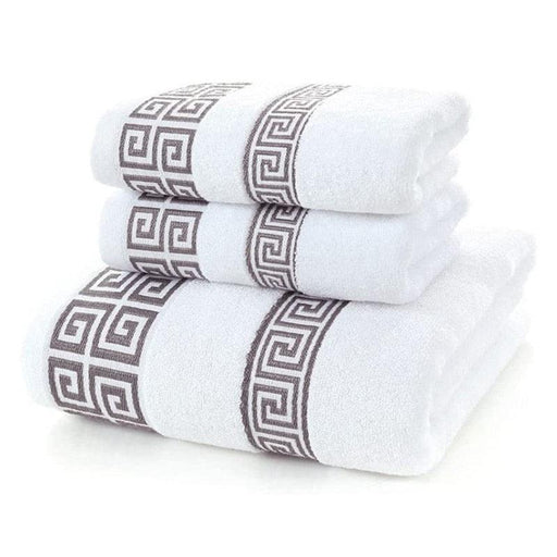 White Pure Cotton Towel 35x75cm Embroidered Hotel Bath Towels For Adults Quick-Dry Thicken Soft Face Towels Highly Absorbent-0-Très Elite-GE blue-35x75cm-1pc-Très Elite