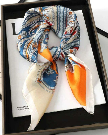 Elegant Leopard Print Silk Scarf - Premium Women's Fashion Accessory