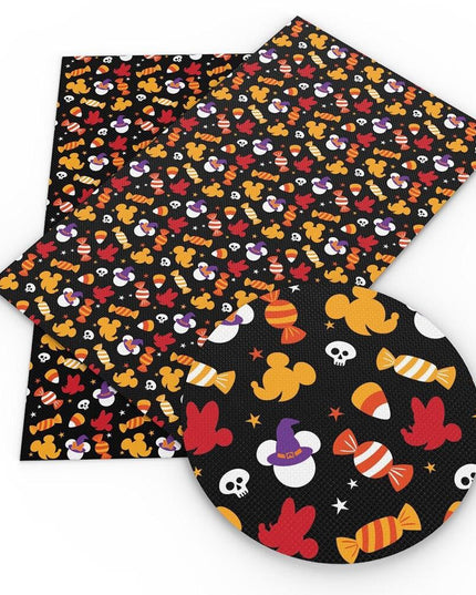 Mickey Mouse Halloween Faux Leather Craft Sheets - Create Spooktacular DIY Projects
