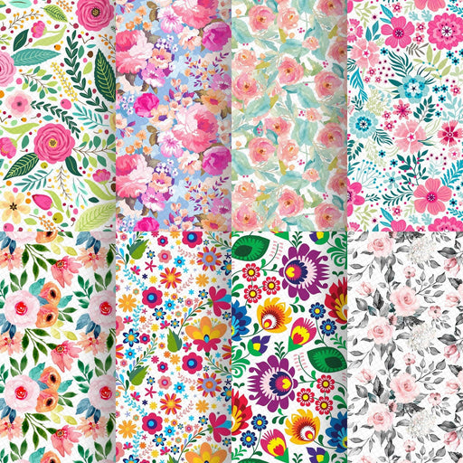Floral Faux Leather Sheets - Creative Crafting Collection