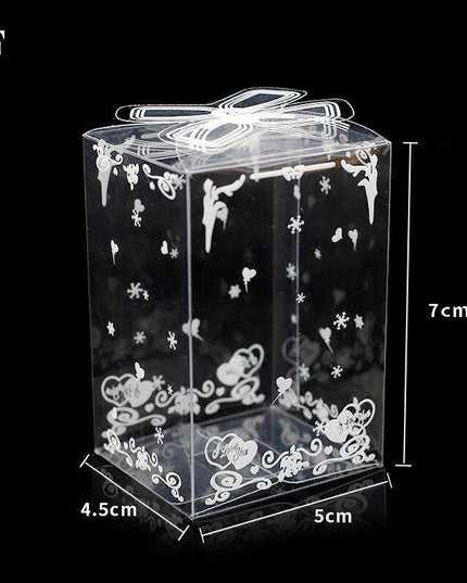 Chic Transparent Lace Design PVC Gift Boxes - Set of 10 for Elegant Gift Presentation