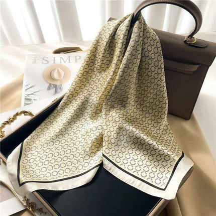 Elegant Leopard Print Silk-like Scarf: Elevate Your Style Game