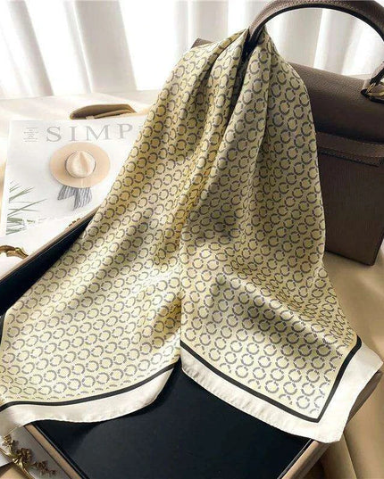 Elegant Leopard Print Silk-like Scarf: Elevate Your Style Game