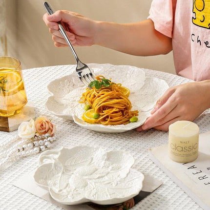 Artisan Crafted Grape Vine Ceramic Dinner Plate for Elegant Dining