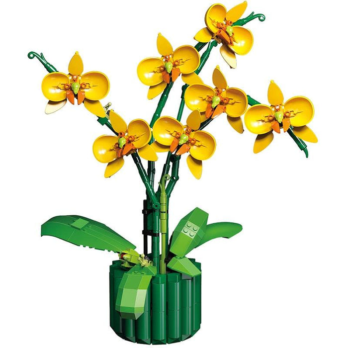 DIY Elegant Blue Phalaenopsis Floral Craft Kit: Create Your Own Stunning Home Accent