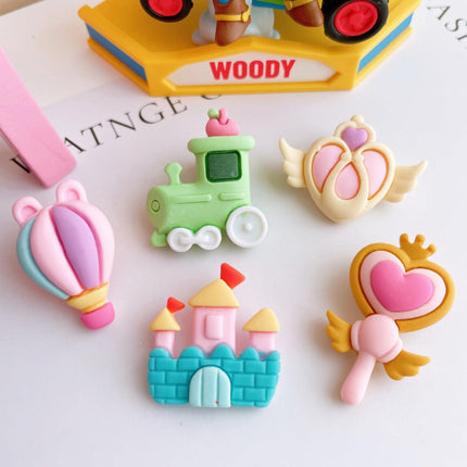 Enchanted Castle Wand Resin Craft Charm Set