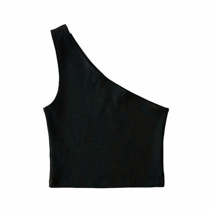Chic One-Shoulder Summer Crop Top for Effortless Elegance