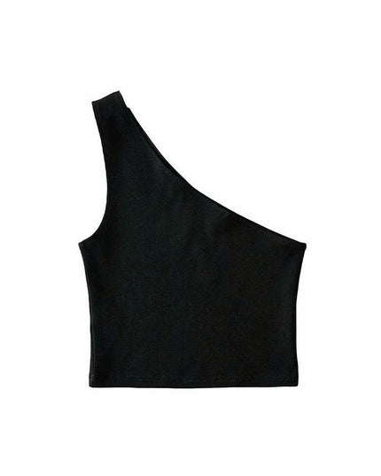Chic One-Shoulder Summer Crop Top for Effortless Elegance