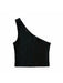 Chic One-Shoulder Summer Crop Top for Effortless Elegance