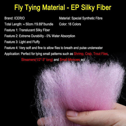 Vivid Synthetic Hair Fly Tying Material - High-Quality Fiber for Authentic Fly Designs
