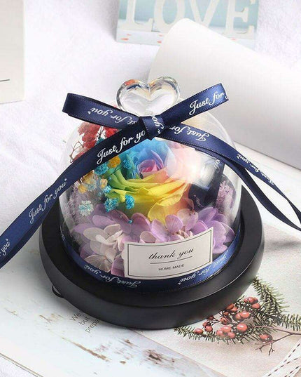 Eternal Elegance Rose Glass Display - A Timeless Tribute to Lasting Affection