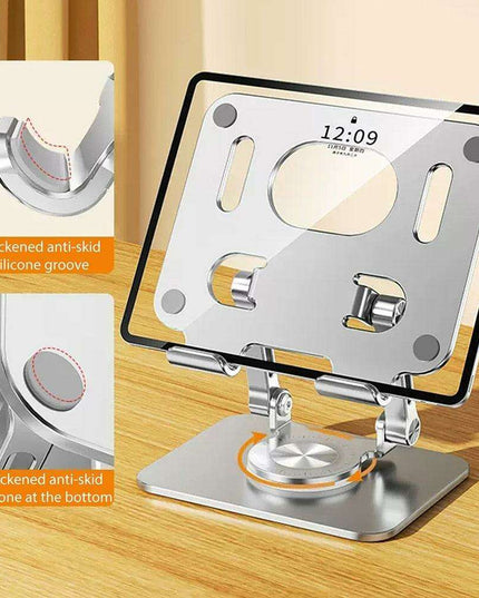 Premium Aluminum 360° Adjustable Stand for Tablets and Phones - Unmatched Comfort and Stability