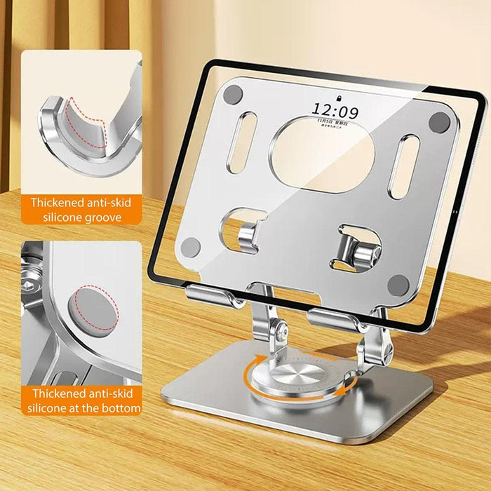 360° Rotating Tablet Stand: Ergonomic Heat Dissipation Stand for Tablets and Phones