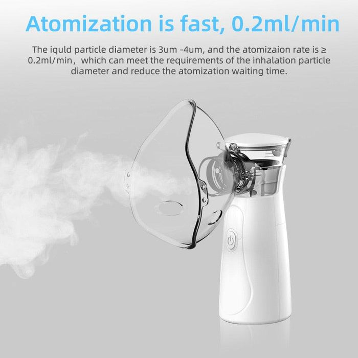 Compact Mesh Nebulizer for Adults, Children, and Babies - Silent Operation