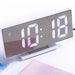 Curved Screen LED Digital Desktop Clock with Temperature Display and Snooze Function