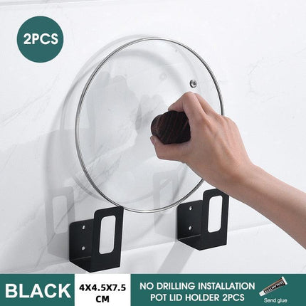 Wall-Mounted Aluminum Kitchen Organizer Rack with Chopstick Holder - Maximize Space Efficiency