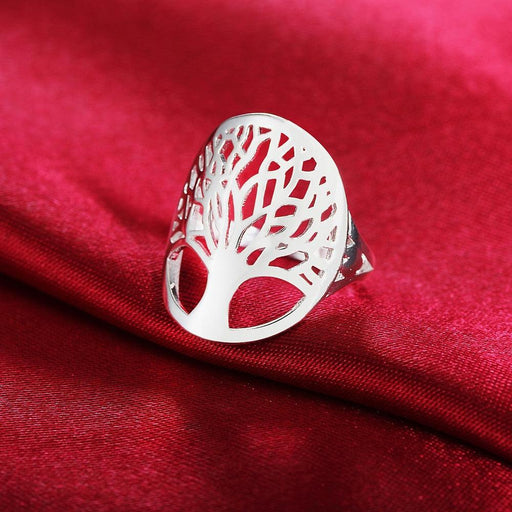 Elegant Sterling Silver Tree Rings - Stylish Unisex Accessories for Sophisticated Charm