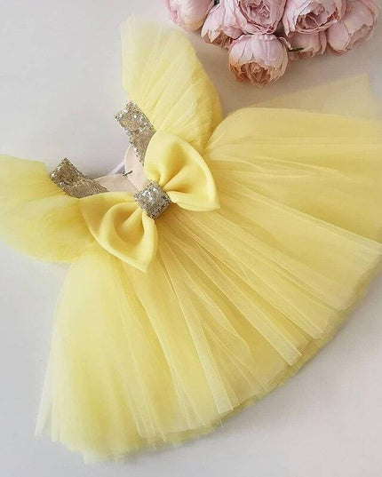 Charming Floral Bow-Back Dress for Young Royalty