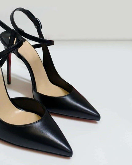 Sleek Black Lace-Up Stiletto Heels for Trendsetting Women