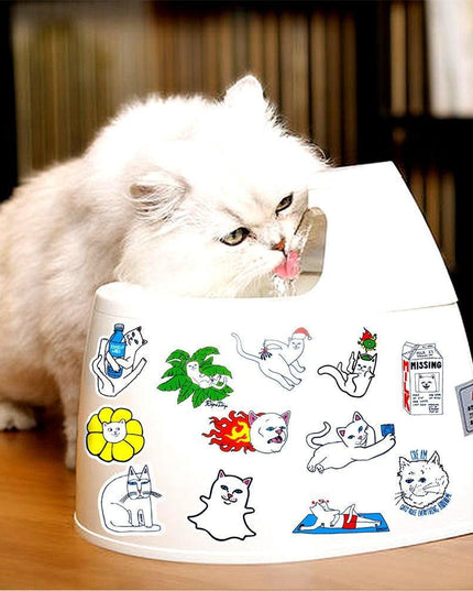 Whimsical Cat Character Sticker Collection for Fun Personalization