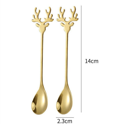 Santa's Joyful Holiday Silverware Duo - Cheerful Spoon and Fork Set for Festive Feasts