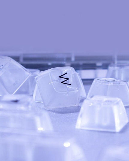 SA Ball Caps 141 Height Keycap Set - Chic White, Black, and Clear Design for MX Mechanical Keyboards