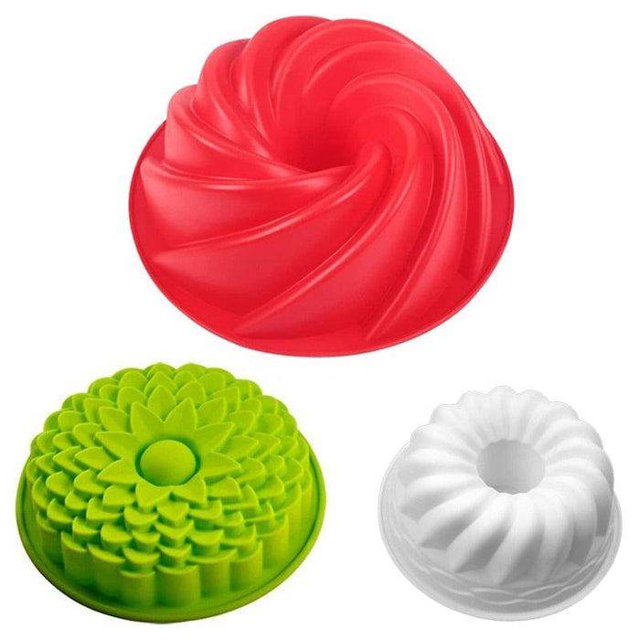Spiral Silicone Cake Mold with Quick-Release Feature for Exquisite Desserts