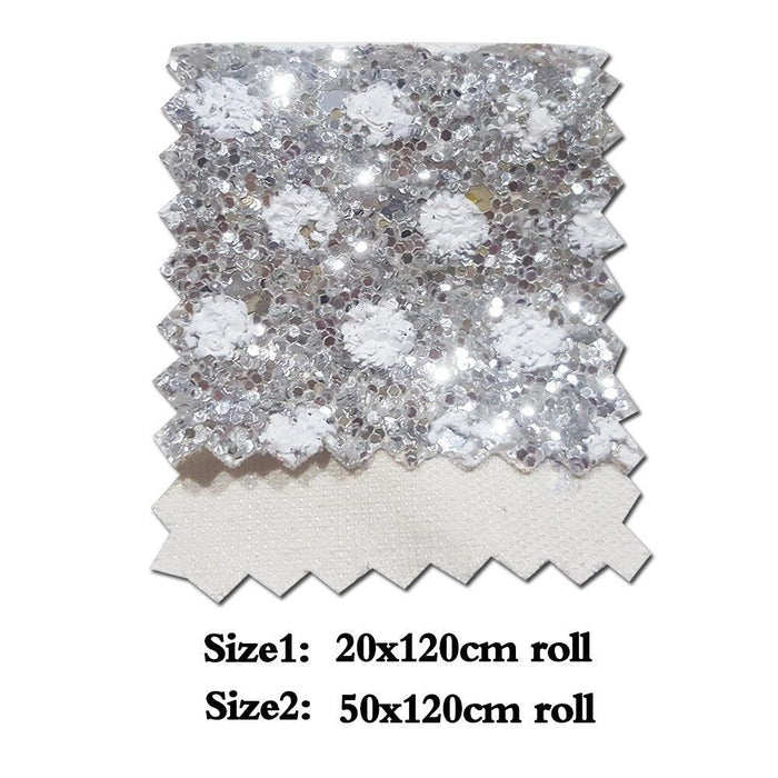 Sparkling Splendor: Premium Chunky Glitter Dot Vinyl Fabric Roll - Crafters' Dream Choice