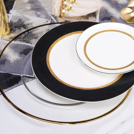 Botanical Elegance: Modern Ceramic Dinner Plate Set for Elevated Dining