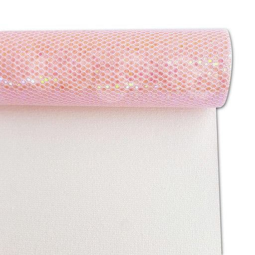 Pink Glitter Pink Faux Leather Roll: Crafting Elegance for DIY Creations
