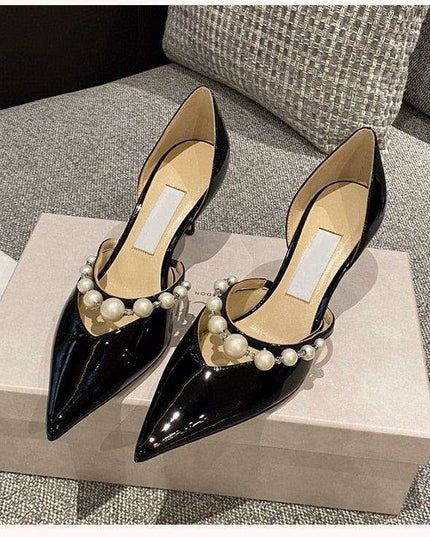 Elegant Pearl-Accented Stiletto Bridal Heels: Timeless Wedding Pumps