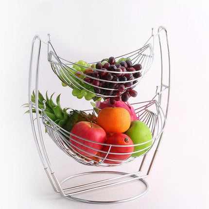 Sleek Stainless Steel Multi-Functional Storage Tray for Fruits and More