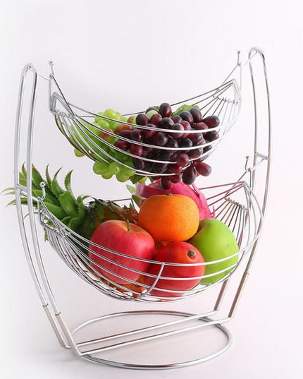 Sleek Stainless Steel Multi-Functional Storage Tray for Fruits and More