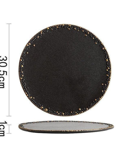 Sophisticated Pearl Point Ceramic Plate Collection for Elegant Dining