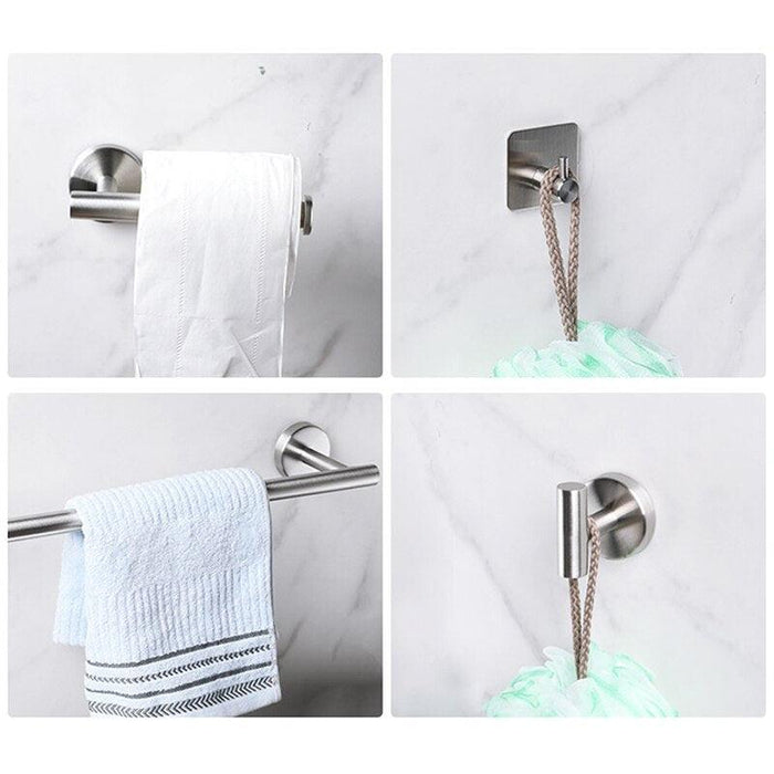 Bathroom Accessory Set in Stainless Steel for Organized and Stylish Bathrooms