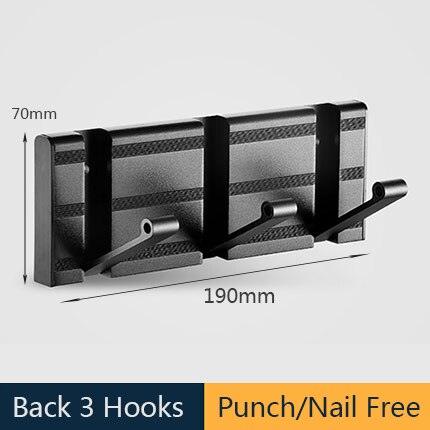 Modern Electroplated Aluminum Wall Hook Set - Elegant Storage Solution